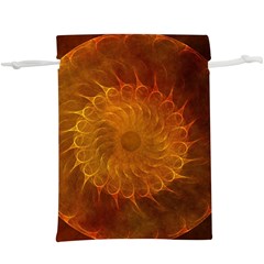Orange Warm Hues Fractal Chaos  Lightweight Drawstring Pouch (xl) by Wegoenart