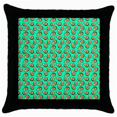 Tropical Aqua Avocadoes Throw Pillow Case (black) by snowwhitegirl