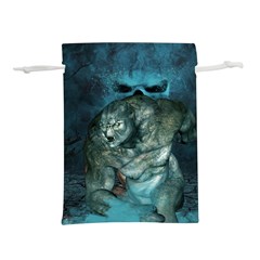 Aweome Troll With Skulls In The Night Lightweight Drawstring Pouch (m) by FantasyWorld7