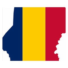 Chad Flag Map Geography Outline Double Sided Flano Blanket (small)  by Sapixe