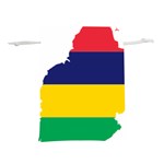 Mauritius Flag Map Geography Lightweight Drawstring Pouch (M) Front