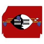 Swaziland Flag Map Geography Double Sided Flano Blanket (Large)  Blanket Back