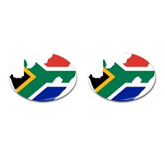 Africa Borders Country Flag Cufflinks (oval) by Sapixe