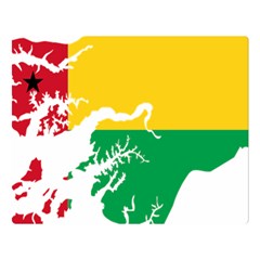 Guinea Bissau Flag Map Geography Double Sided Flano Blanket (large)  by Sapixe
