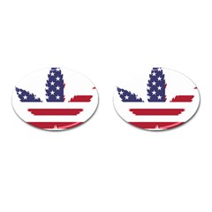 Marijuana Drugs Cannabis Drug Hemp Cufflinks (oval) by Sapixe