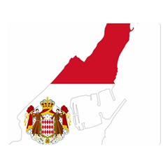 Monaco Country Europe Flag Borders Double Sided Flano Blanket (large)  by Sapixe