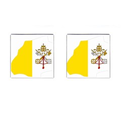 Vatican City Country Europe Flag Cufflinks (square) by Sapixe