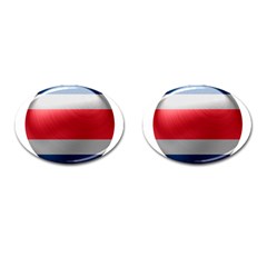 Costa Rica Flag Country Symbol Cufflinks (oval) by Sapixe