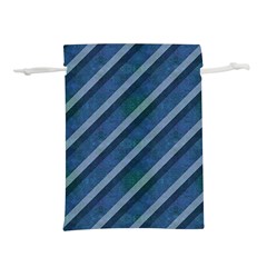 Blue Stripped Pattern Lightweight Drawstring Pouch (m) by designsbyamerianna