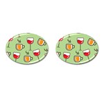 Cups And Mugs Cufflinks (Oval) Front(Pair)