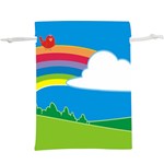 Natural Cloud Field Grass  Lightweight Drawstring Pouch (XL) Back