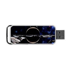 Planet Sky Lake Landscape Sun Portable Usb Flash (one Side) by Simbadda