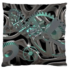 Gears Machine Machines Large Flano Cushion Case (one Side) by Bajindul