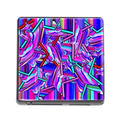 Stars Beveled 3d Abstract Memory Card Reader (square 5 Slot) by Mariart