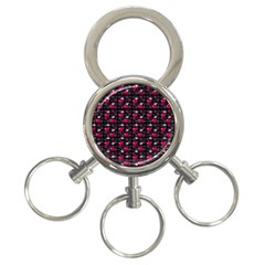 Cherries An Bats Black 3-ring Key Chain by snowwhitegirl