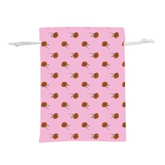 Peach Rose Pink Lightweight Drawstring Pouch (l) by snowwhitegirl