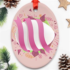Easter Egg Colorful Spring Color Oval Ornament (two Sides) by Simbadda