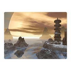 Planet Moon Rocks City Fiction Double Sided Flano Blanket (mini)  by Simbadda