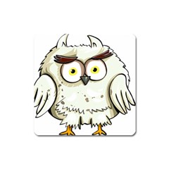 Owl Bird Eyes Cartoon Good Square Magnet by Sudhe