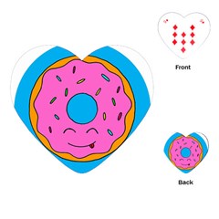 Donut Doughnut Dessert Clip Art Playing Cards Single Design (heart) by Simbadda