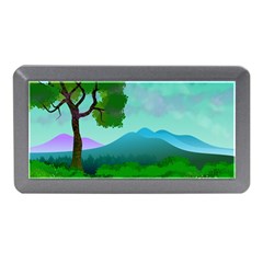 Landscape Illustration Nature Tree Memory Card Reader (mini) by Simbadda