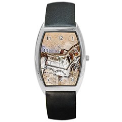 Building Architecture Columns Barrel Style Metal Watch by Simbadda