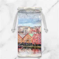 Architecture City Buildings River Jewelry Bag by Simbadda