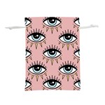 Eyes pattern Lightweight Drawstring Pouch (L) Back