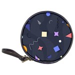 Memphis Pattern With Geometric Shapes Classic 20-CD Wallets Front