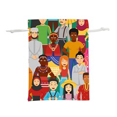 Nations Seamless Illustration Lightweight Drawstring Pouch (l) by Vaneshart