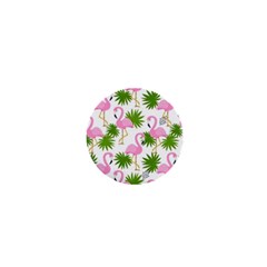 Seamless Pattern With Cute Flamingos 1  Mini Buttons by Vaneshart