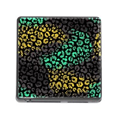 Abstract Geometric Seamless Pattern With Animal Print Memory Card Reader (square 5 Slot) by Vaneshart