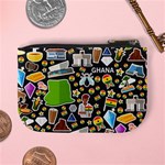 Vector Flat Seamless Texture Pattern Ghana Mini Coin Purse Back