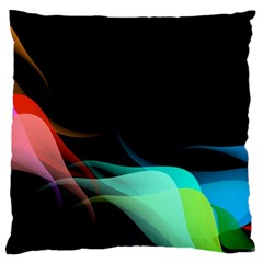Flower 3d Colorm Design Background Large Flano Cushion Case (one Side) by HermanTelo