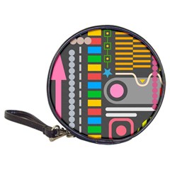 Pattern Geometric Abstract Colorful Arrows Lines Circles Triangles Classic 20-cd Wallets by Vaneshart