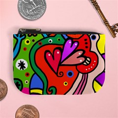 Seamless Doodle Mini Coin Purse by Vaneshart