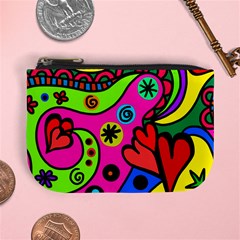 Seamless Doodle Mini Coin Purse by Vaneshart