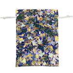 October Leaves In Blue  Lightweight Drawstring Pouch (XL) Back