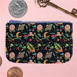 Texture Patterns Aliens Rockets Space Large Coin Purse Front