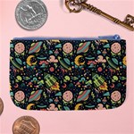 Texture Patterns Aliens Rockets Space Large Coin Purse Back