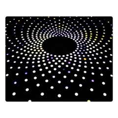 Abstract Black Blue Bright Circle Double Sided Flano Blanket (large)  by HermanTelo