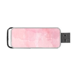 Pink Blurry Pastel Watercolour Ombre Portable Usb Flash (one Side) by Lullaby