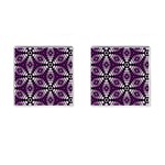 Pattern Purple Seamless Design Cufflinks (Square) Front(Pair)