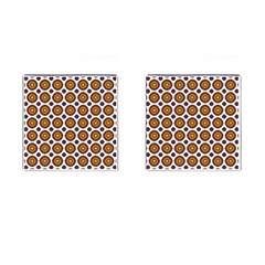 Pattern Fall Color White Background Cufflinks (square) by Simbadda