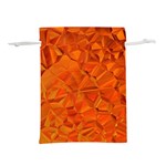 Low Poly Polygons Triangles Lightweight Drawstring Pouch (M) Back