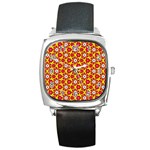 Pattern Colorful Modern Color Square Metal Watch Front