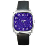 Kaleidoscope Abstract Background Square Metal Watch Front