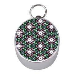 Stained Glass Pattern Church Window Mini Silver Compasses by Simbadda