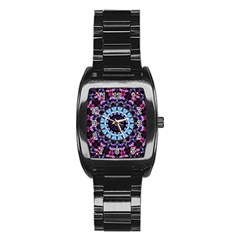 Kaleidoscope Shape Abstract Design Stainless Steel Barrel Watch by Simbadda