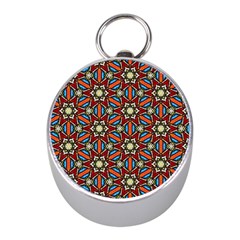 Pattern Stained Glass Church Mini Silver Compasses by Simbadda